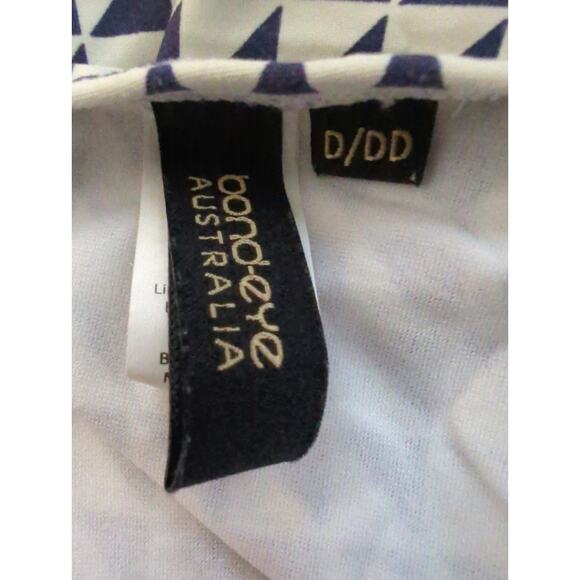 Bond-Eye Australia Blue White Geometric One piece Swimsuit Women's Size 16 D/DD - Picture 3 of 11